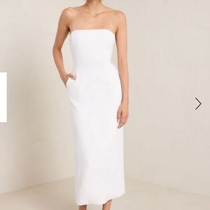 A.L.C white Elizabeth strapless dress, size 6 altered, perfect condition!